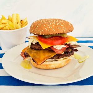 Double cheeseburger Ostra d'Ouro